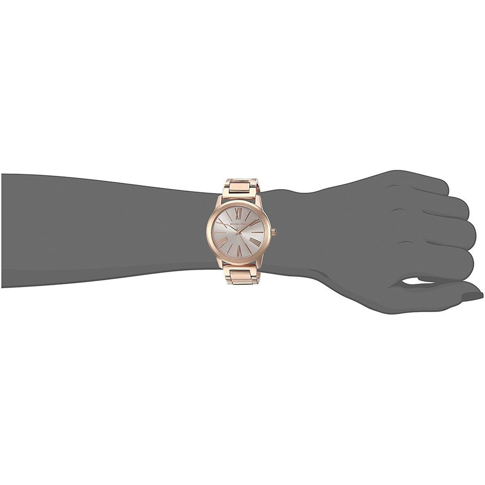 Michael Kors HARTMAN Rose Gold-Tone SS Bracelet Watch MK3491 New $225 - Picture 2 of 7